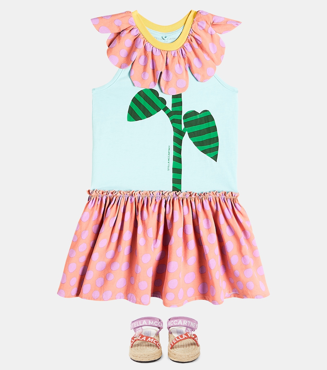 Abito in jersey di cotone con stampa | Stella McCartney Kids