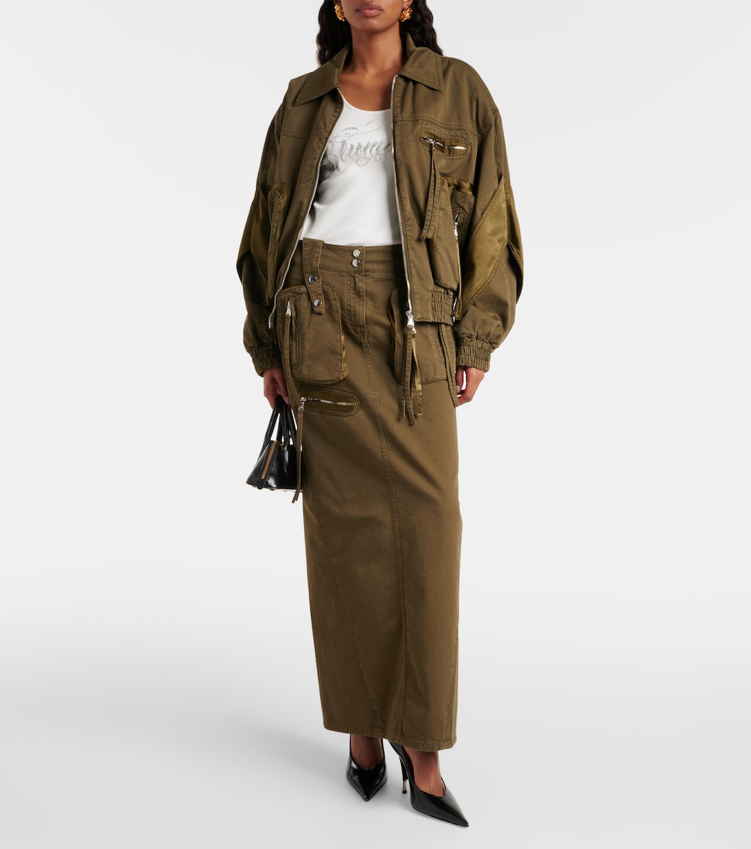 Veste bomber en jean | Blumarine
