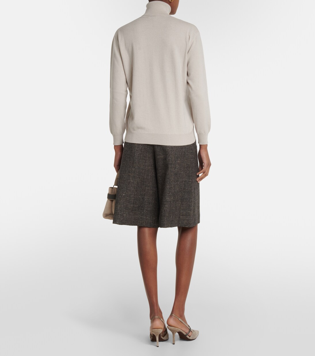 Camiseta de cachemir con cuello alto | Brunello Cucinelli