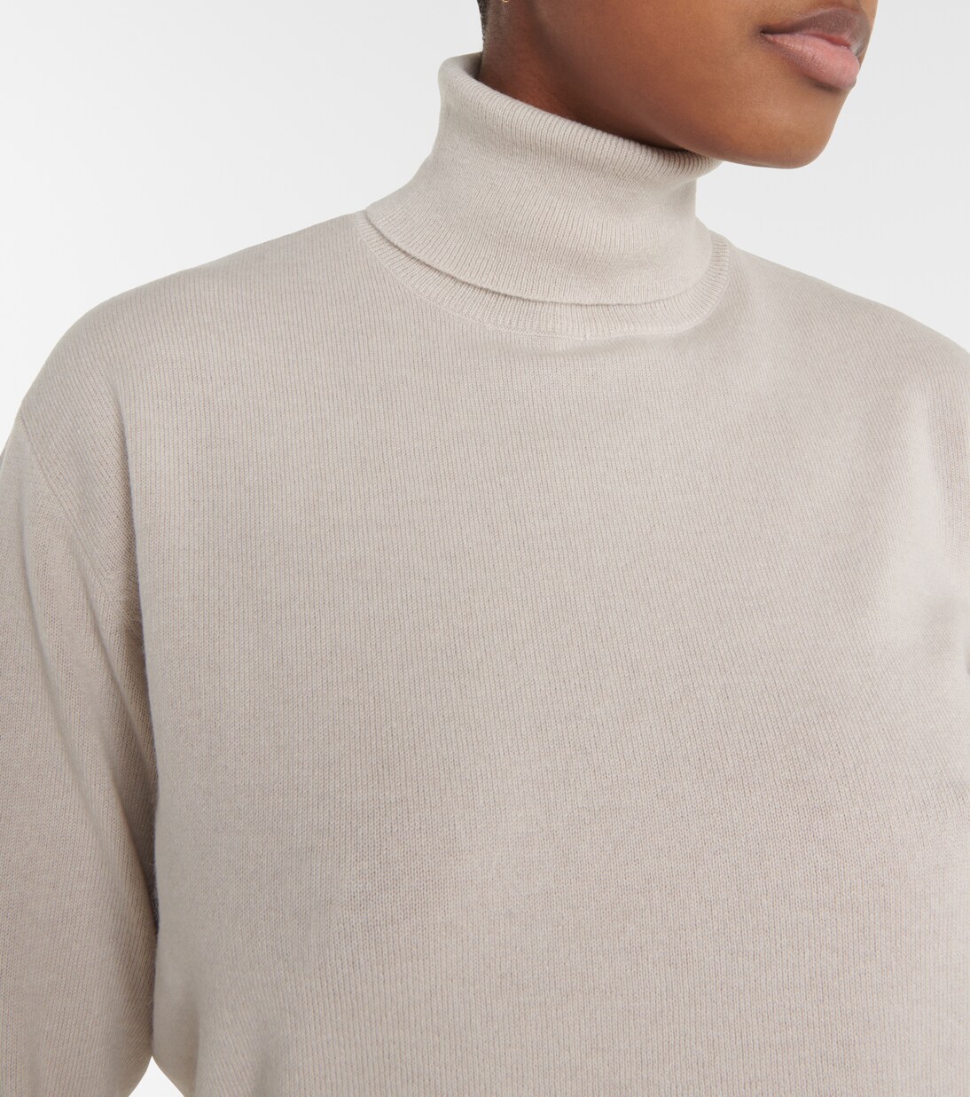 Camiseta de cachemir con cuello alto | Brunello Cucinelli