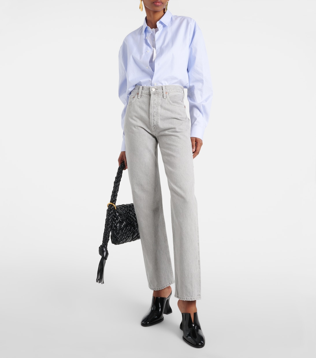 90s Pinch Waist high-rise straight jeans  | Agolde