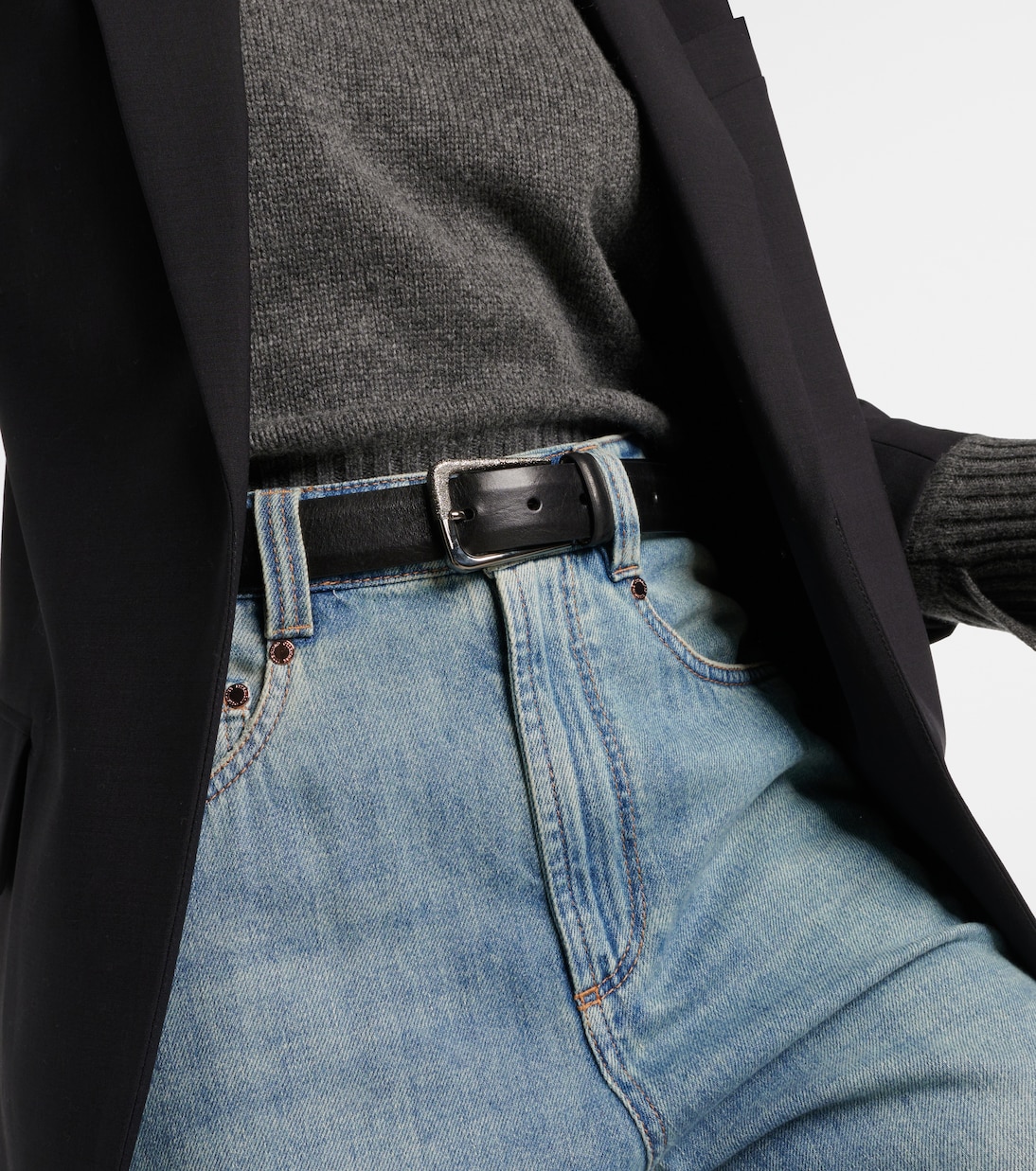 Cintura in Pelle Elegante di Brunello Cucinelli per Giovani Stilisti