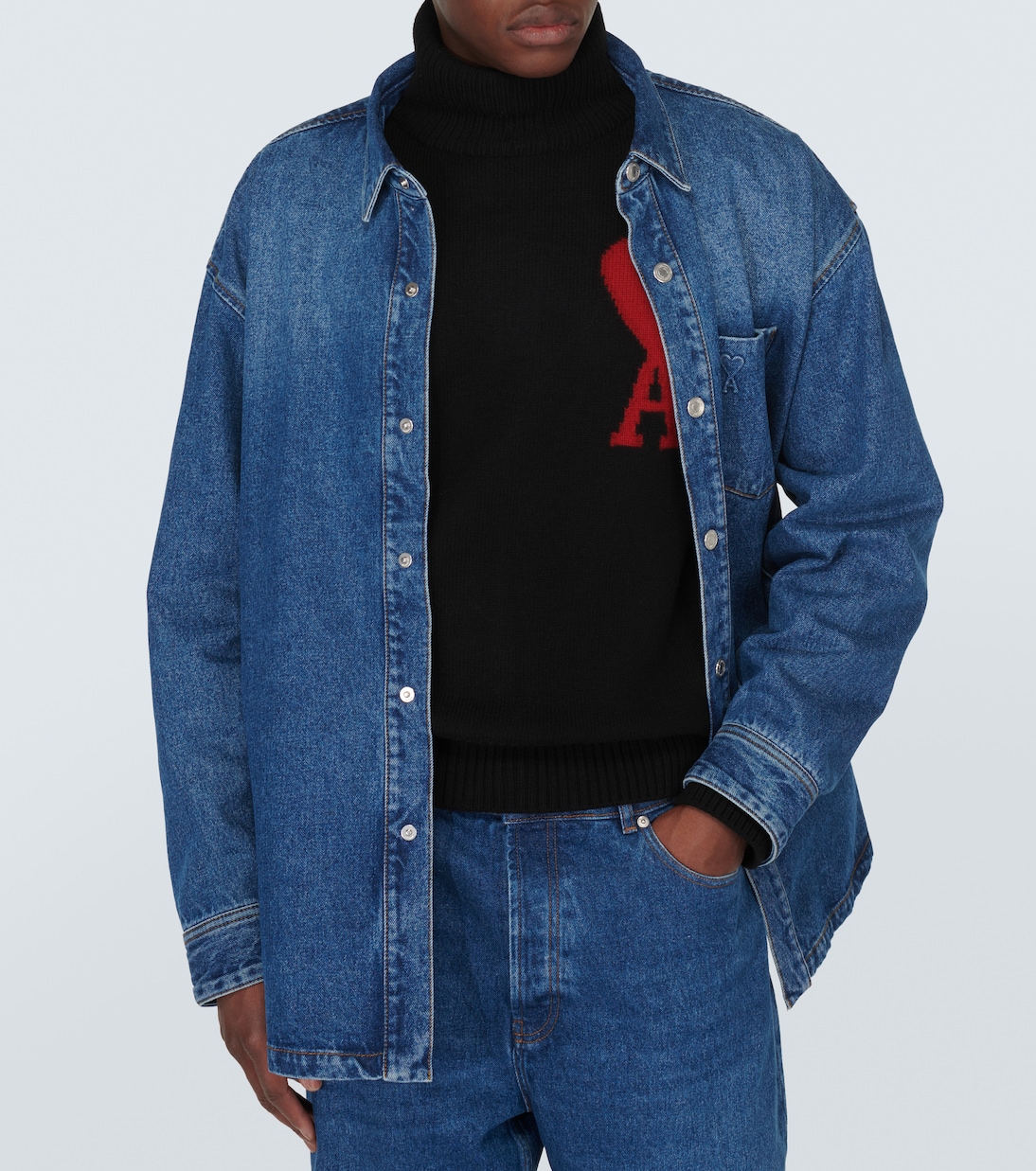 Rollkragenpullover Ami de Cœur aus Wolle | Ami Paris