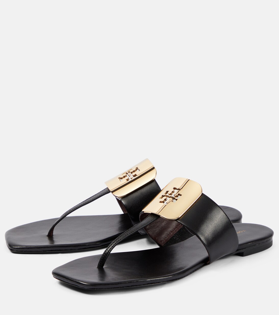 سلايدز بصباع من الجلد Georgia | Tory Burch