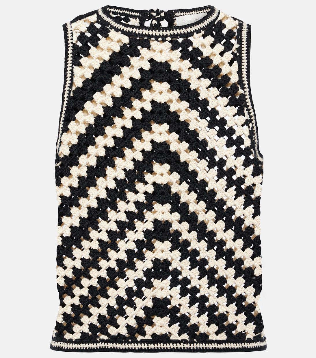 Top Halliday de croché de algodón | Zimmermann