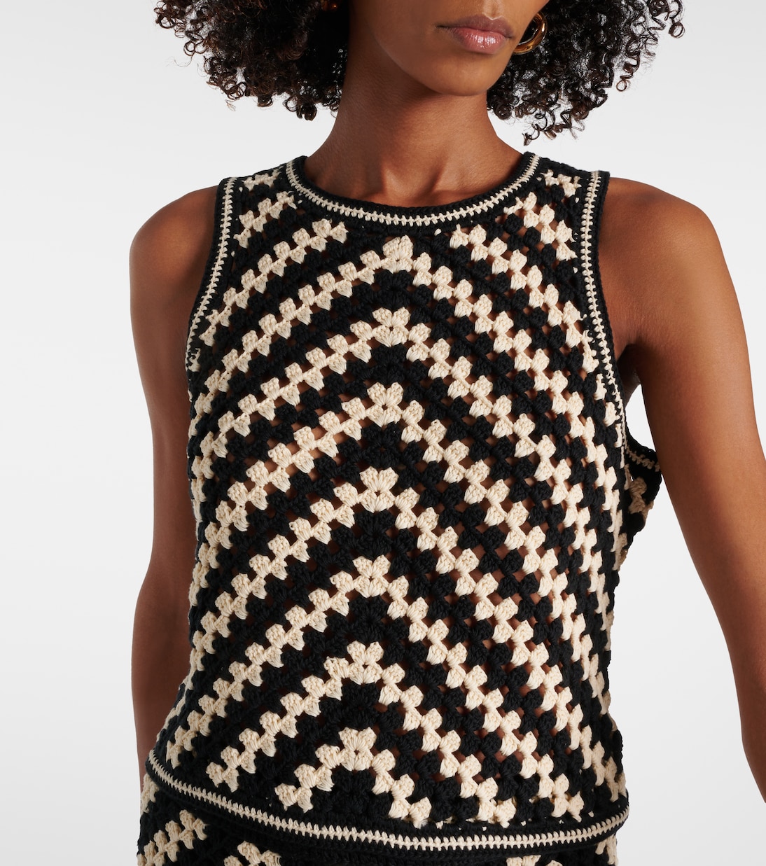 Top Halliday de croché de algodón | Zimmermann