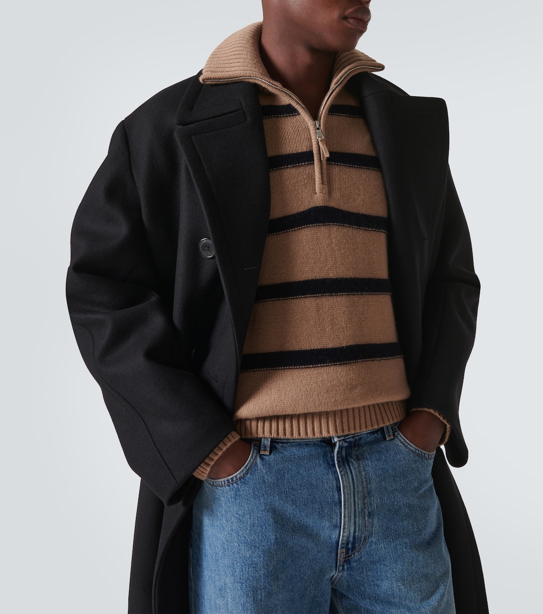 Wool and cashmere half-zip sweater | Allude