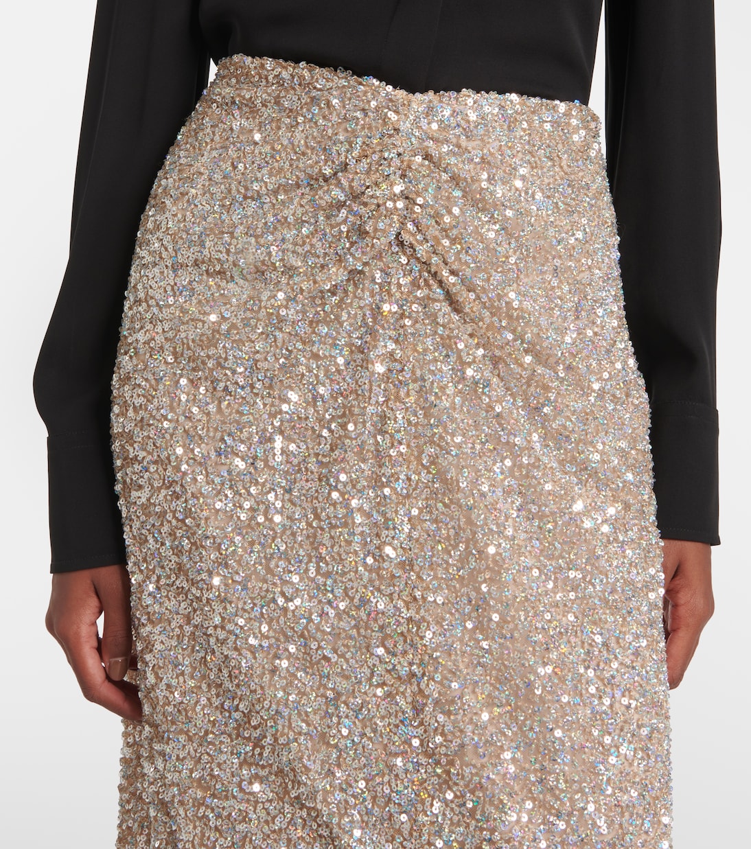 Falda midi Zuri con lentejuelas  | Costarellos