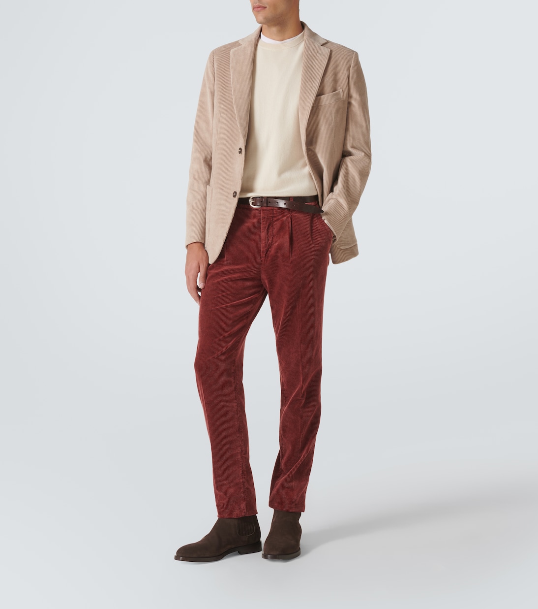 Cotton corduroy slim pants | Brunello Cucinelli