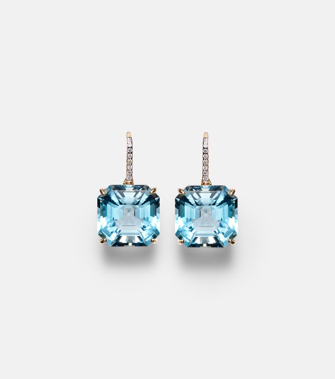 Orecchini in oro 14kt MATEO con topazio e diamanti, design giovane e chic