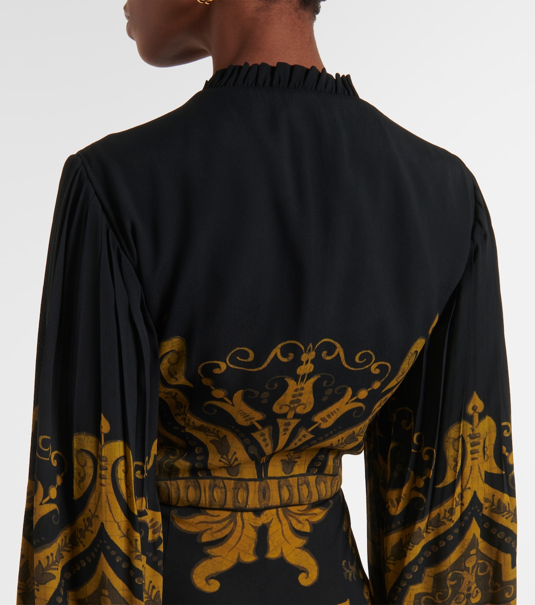 فستان سهرة من الكريب الجيرسيه بطبعات | Etro