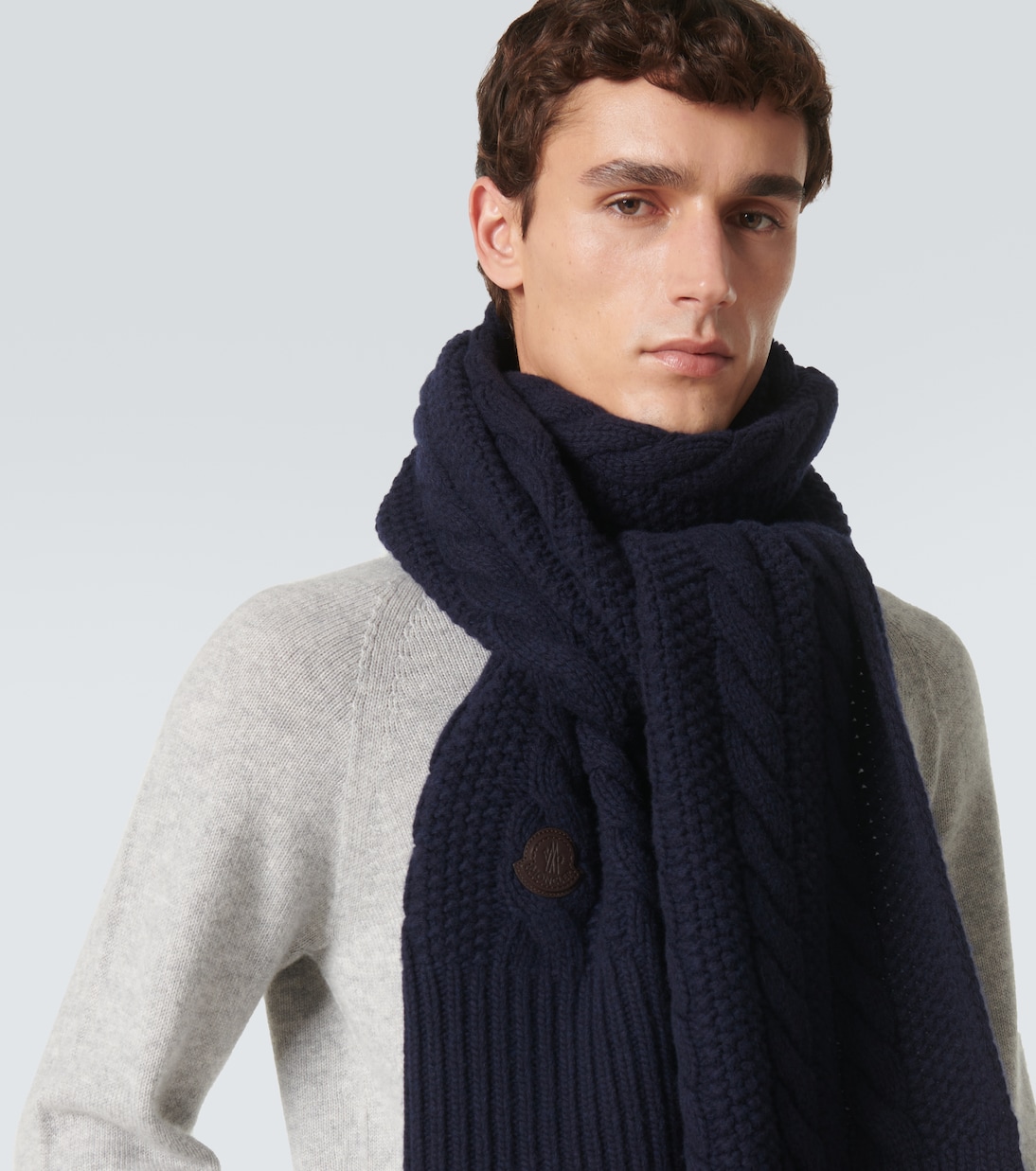 Sciarpa in lana e cashmere a trecce | Moncler