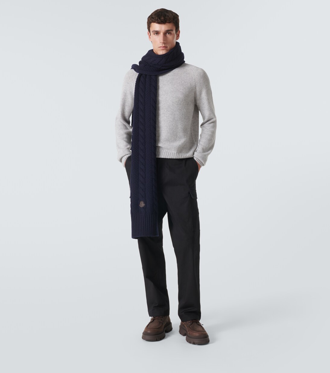 Sciarpa in lana e cashmere a trecce | Moncler