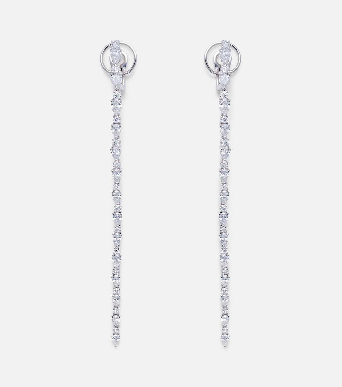 Orecchini Y-Not in oro bianco 18kt con diamanti | Yeprem