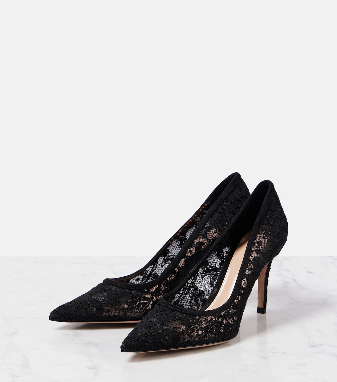 Salones Pointy 85 de encaje | Gianvito Rossi