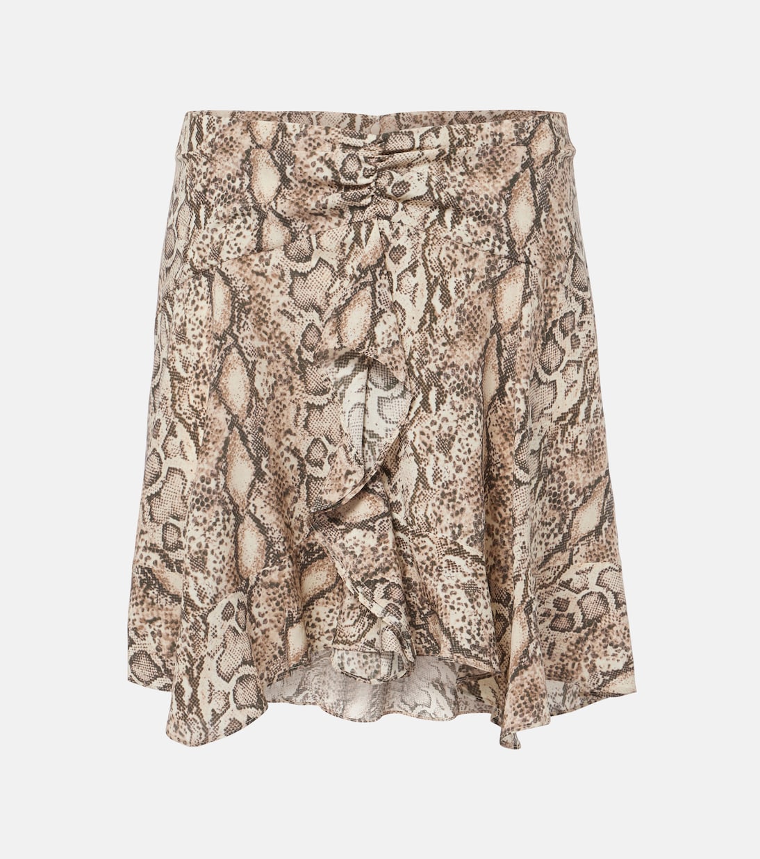 Ozany snake-print silk-blend miniskirt | Isabel Marant