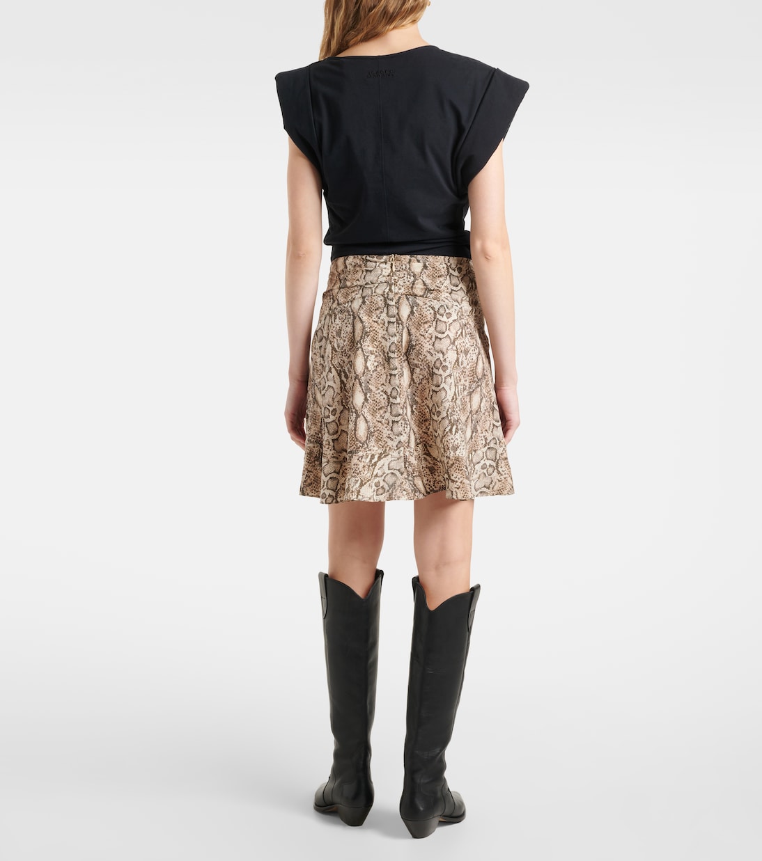 Ozany snake-print silk-blend miniskirt | Isabel Marant
