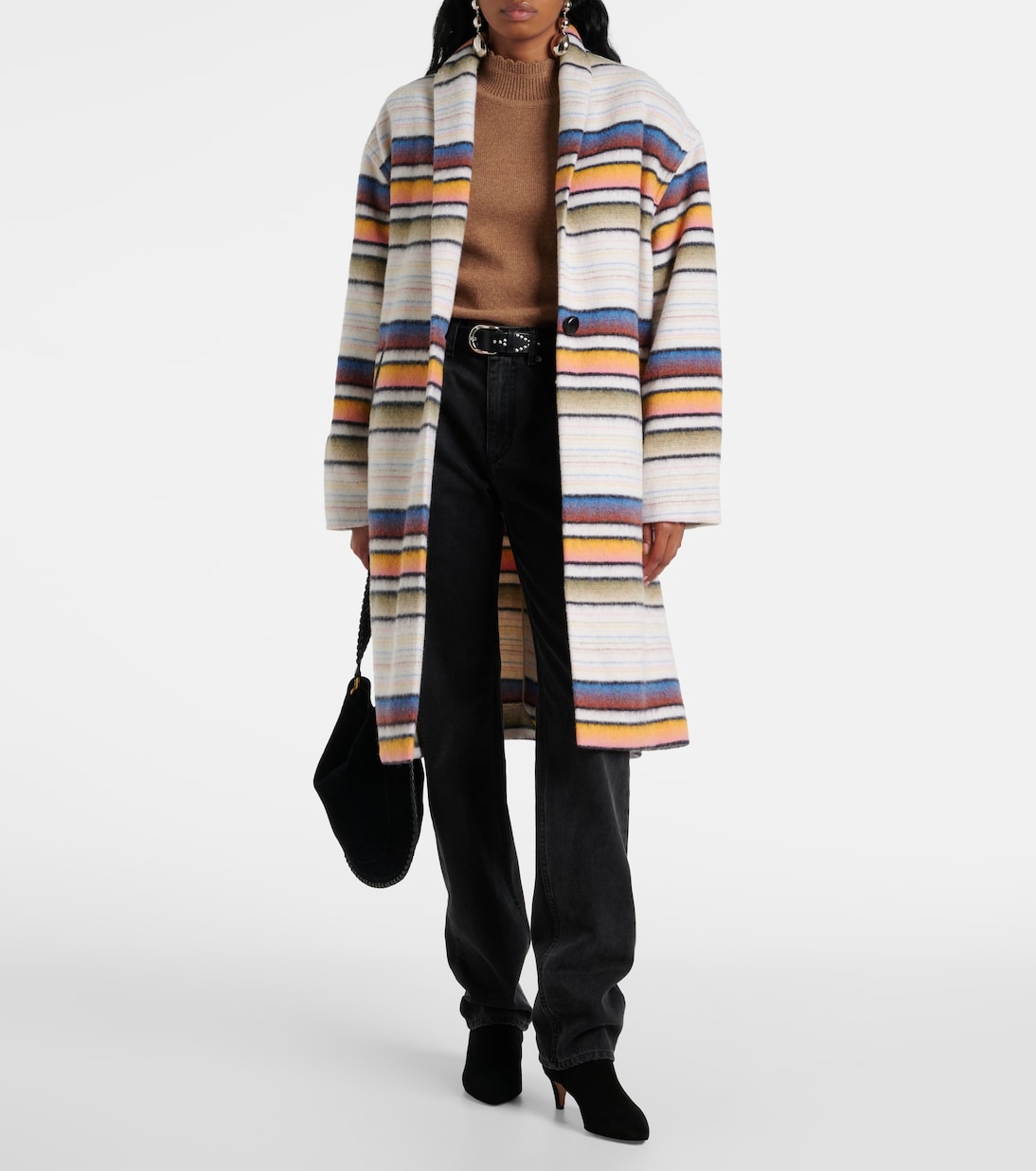 Striped wool-blend coat | Marant Etoile