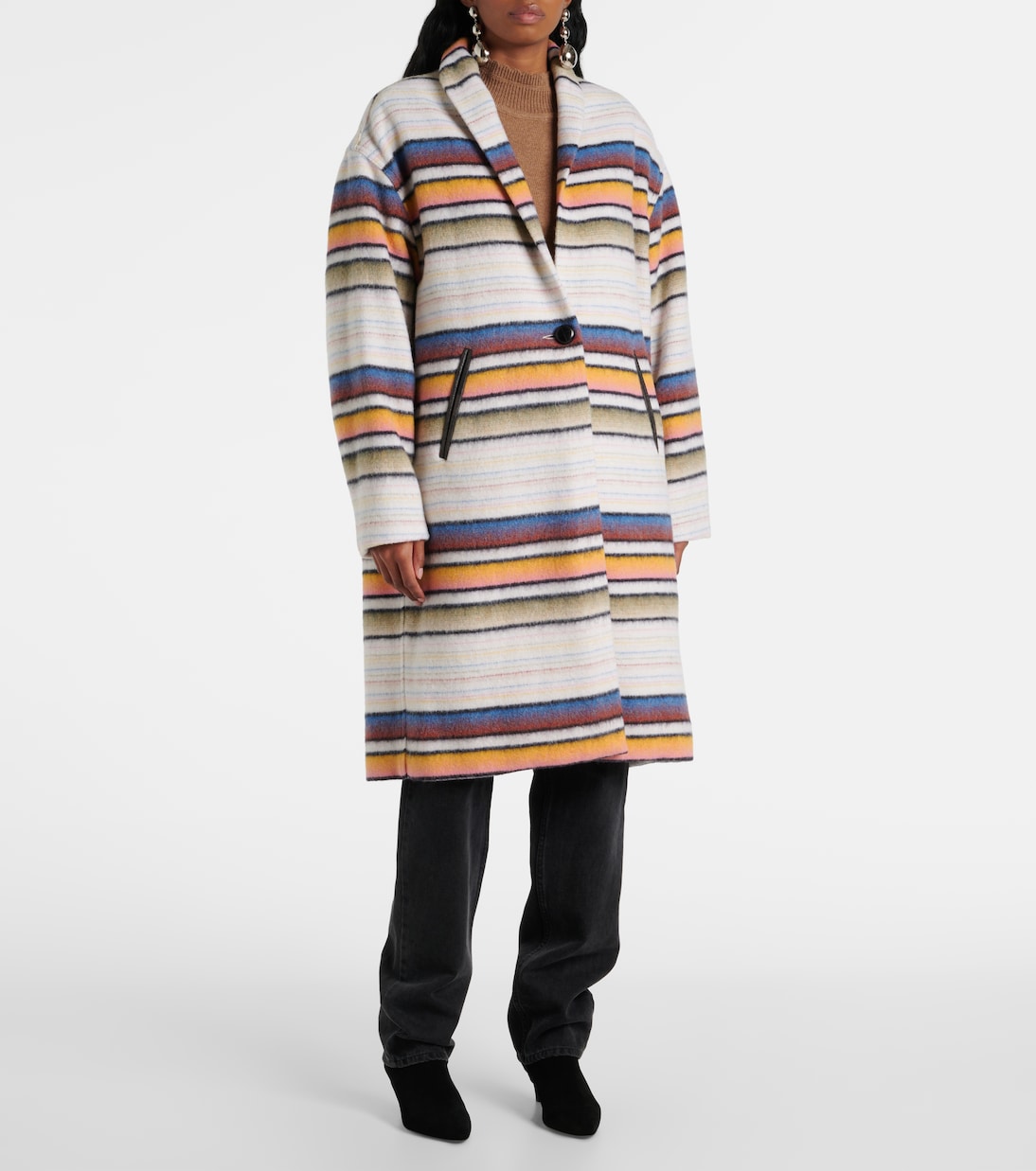 Striped wool-blend coat | Marant Etoile