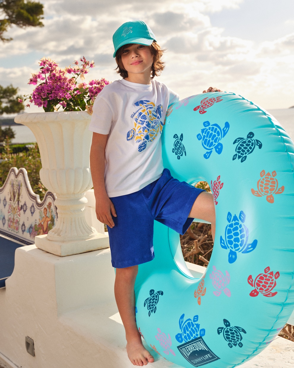T-shirt Gabin in jersey di cotone con stampa | Vilebrequin Kids