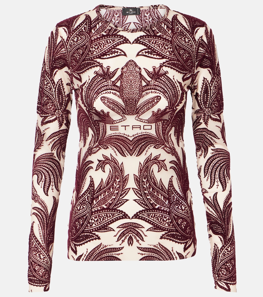 Top aus Tüll und Samt | Etro