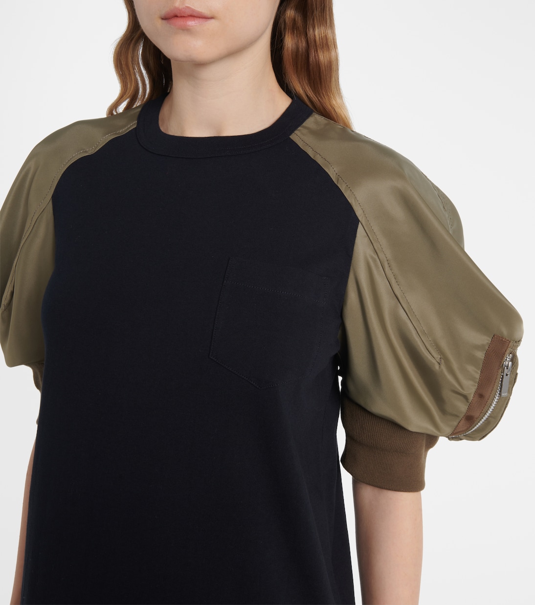 Abito midi in jersey di cotone | Sacai