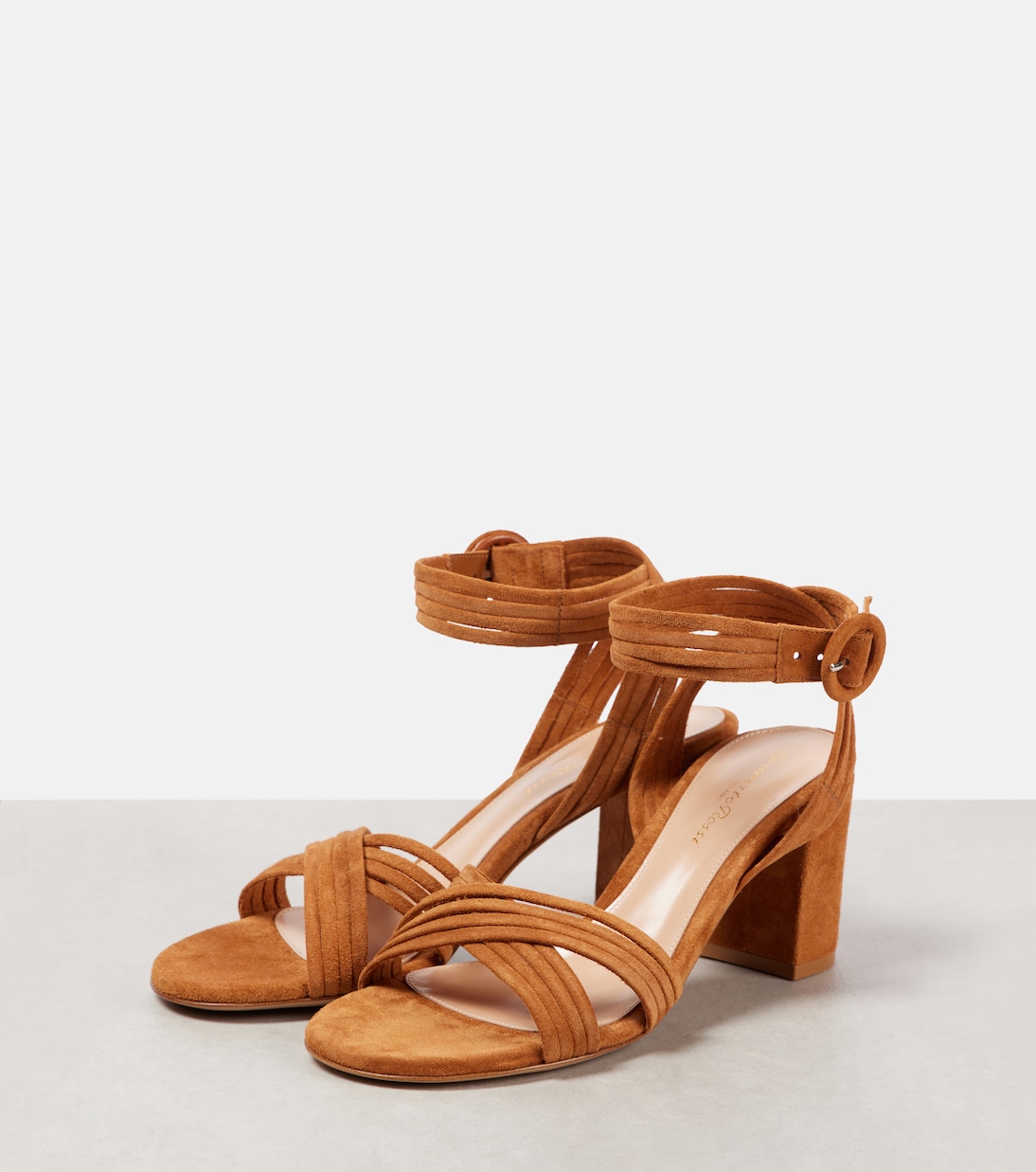 Sandales CrissCross 70 en daim | Gianvito Rossi