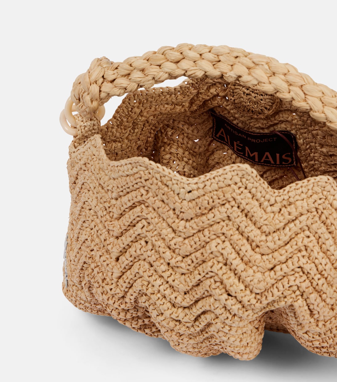 Borsa a tracolla Horizon in crochet di rafia | Alémais