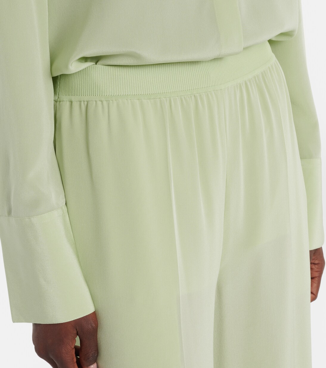 Pantalon ample Hulin en crêpe de soie | Joseph