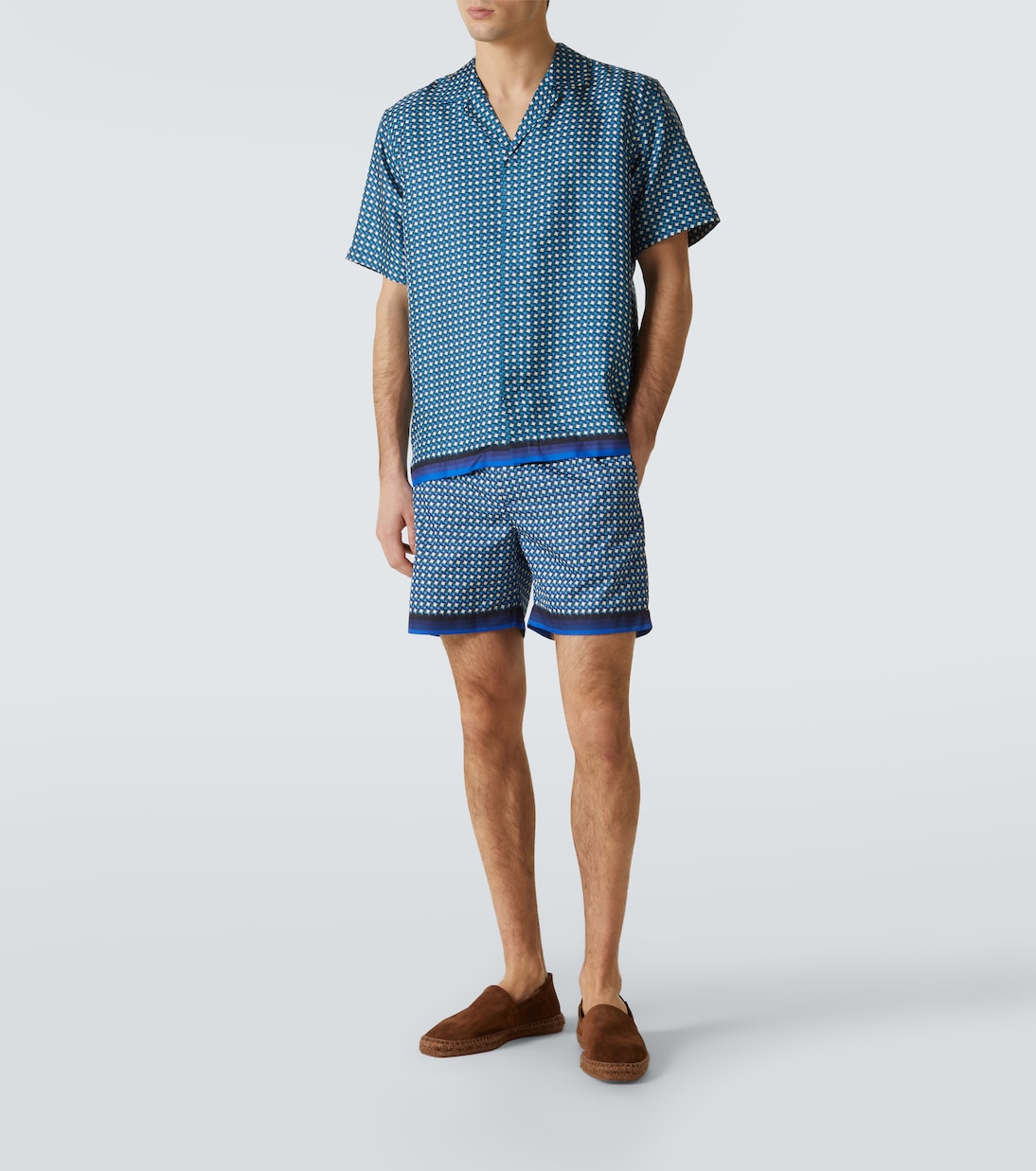 Camicia Maitan in seta con stampa | Orlebar Brown