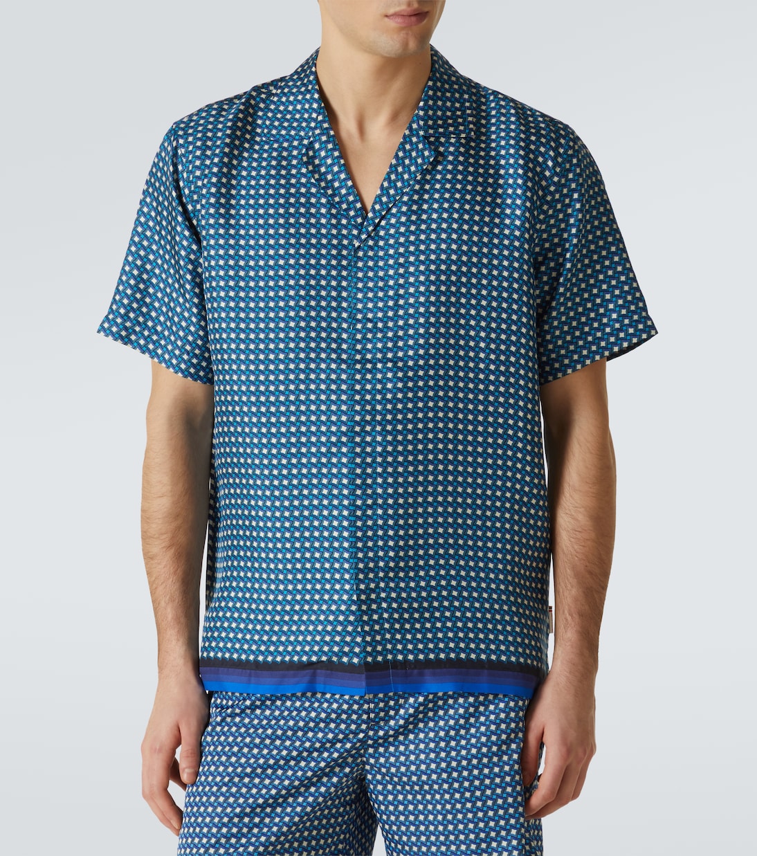 Camicia Maitan in seta con stampa | Orlebar Brown