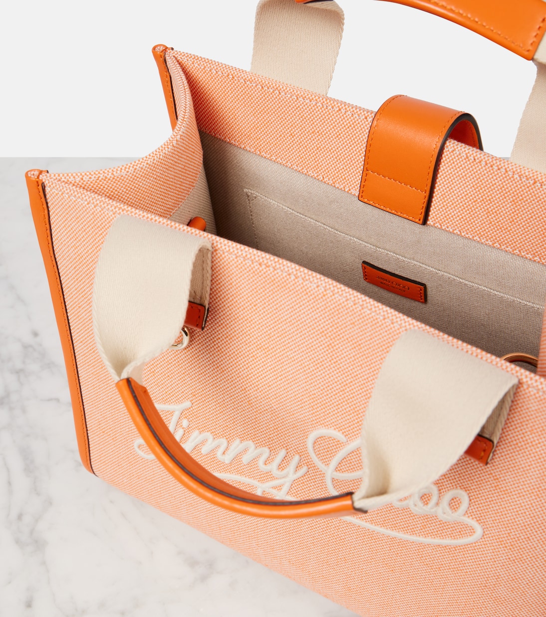 Borsa in canvas con logo in pelle | Jimmy Choo