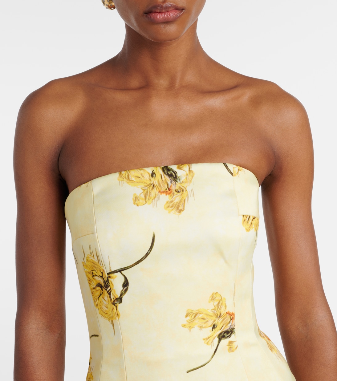 Laelia floral strapless corset gown | Emilia Wickstead