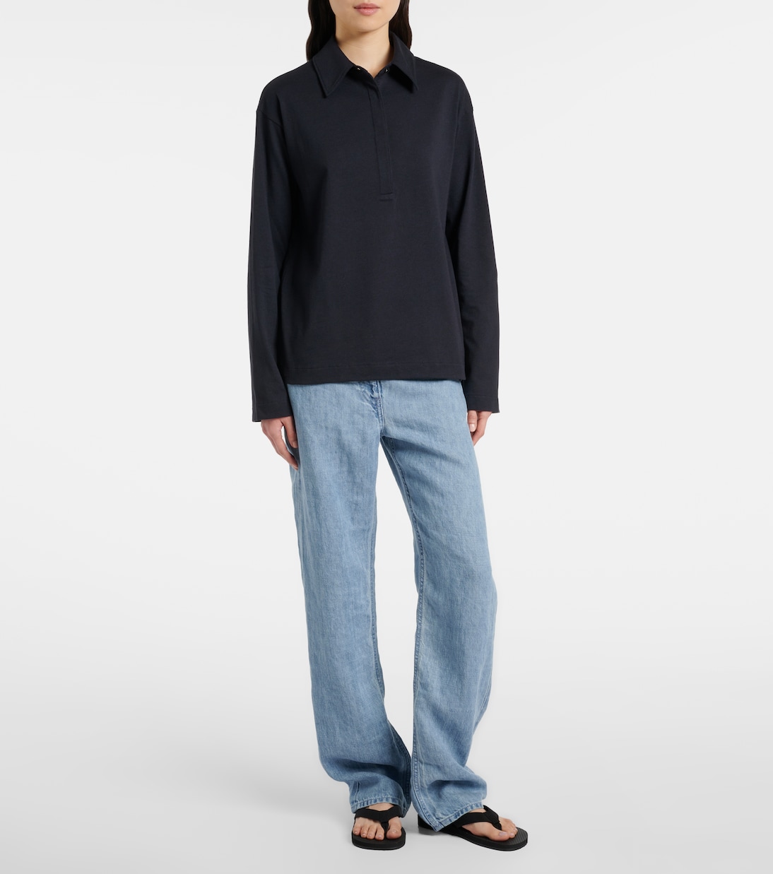 Polo Roddie in jersey di cotone e seta | The Row