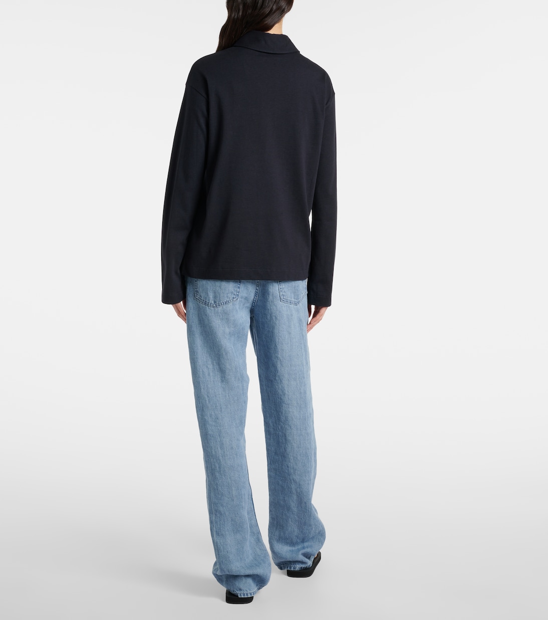 Polo Roddie in jersey di cotone e seta | The Row