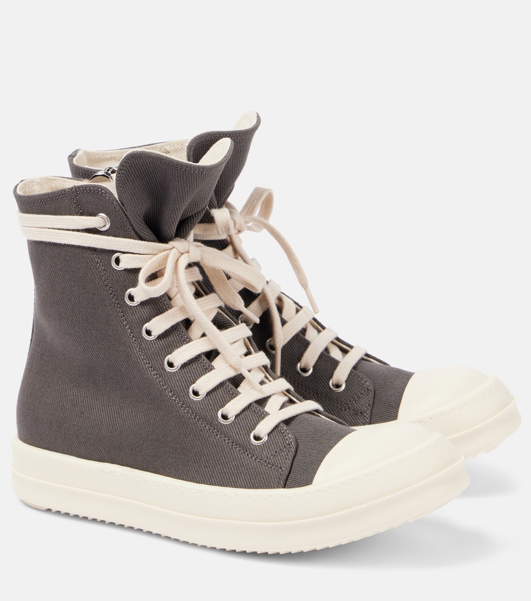 Scarpe alte in denim DRKSHDW di Rick Owens per uno stile giovane e audace