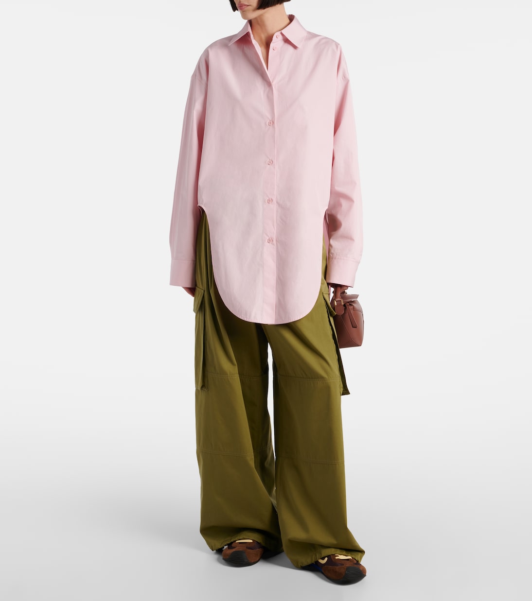 Pantalon cargo en coton et soie | Loewe