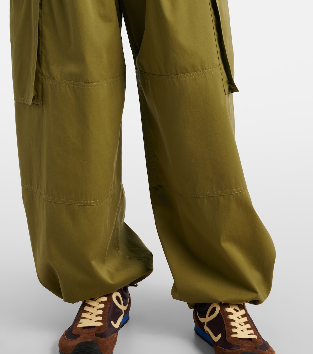 Pantalon cargo en coton et soie | Loewe