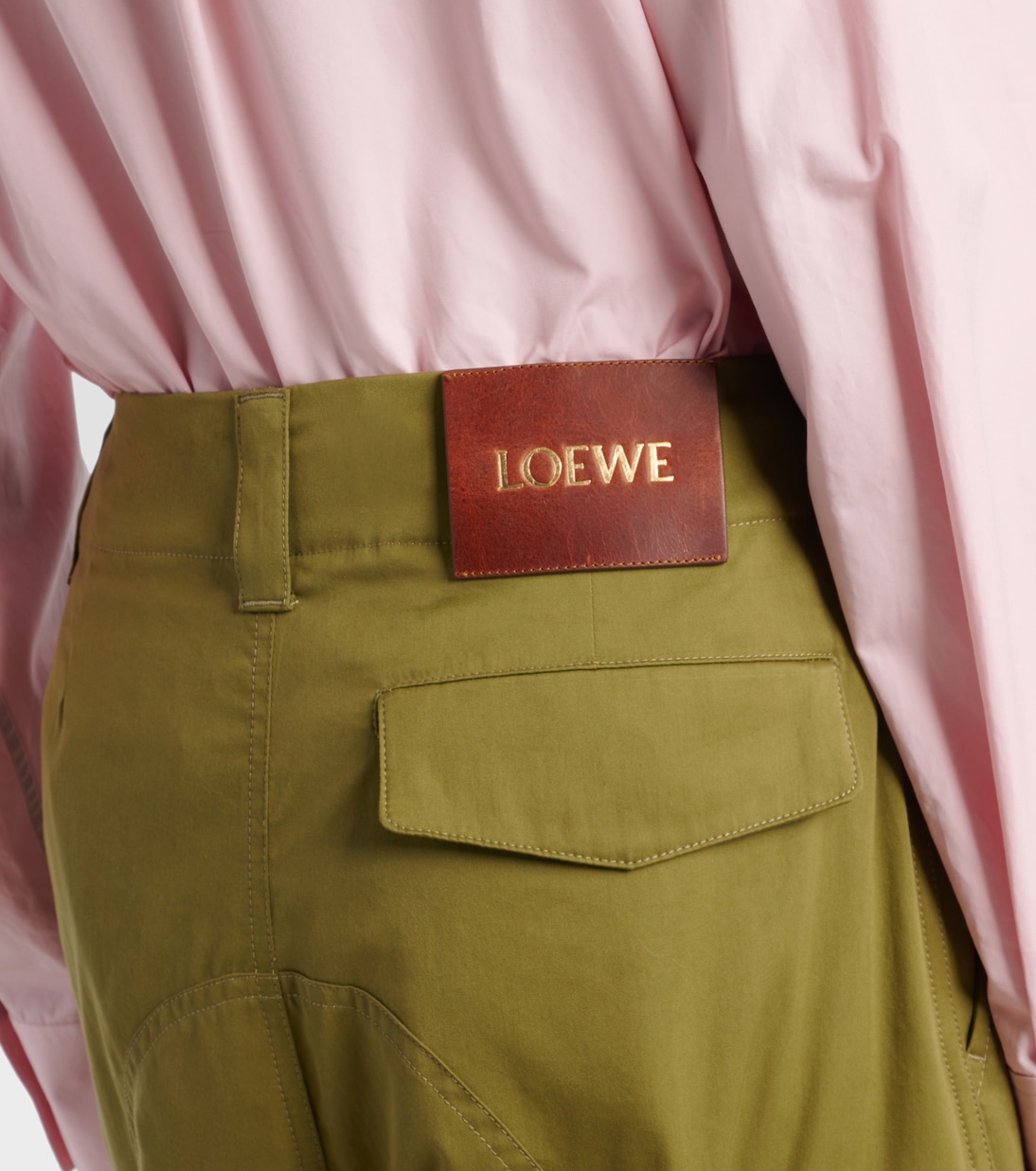 Pantalon cargo en coton et soie | Loewe