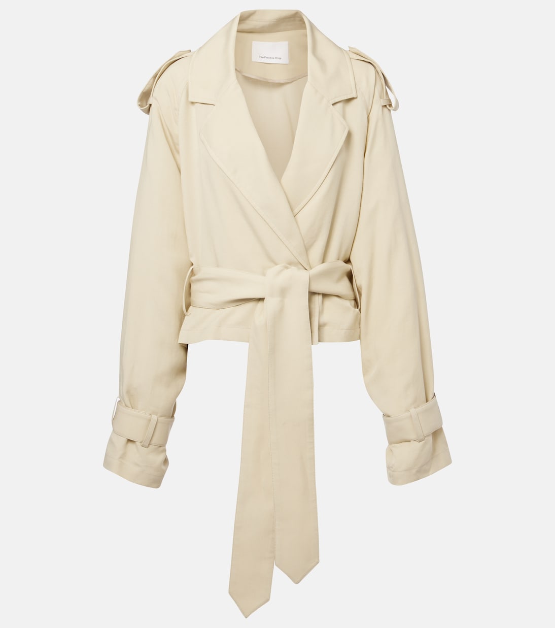 Simona cropped trench coat | The Frankie Shop