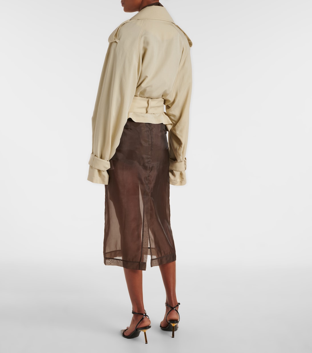 Simona cropped trench coat | The Frankie Shop
