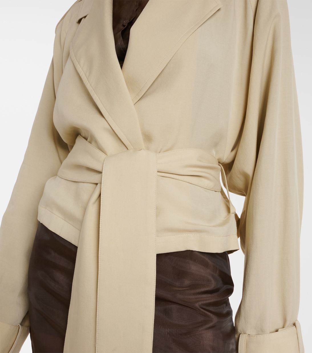 Simona cropped trench coat | The Frankie Shop