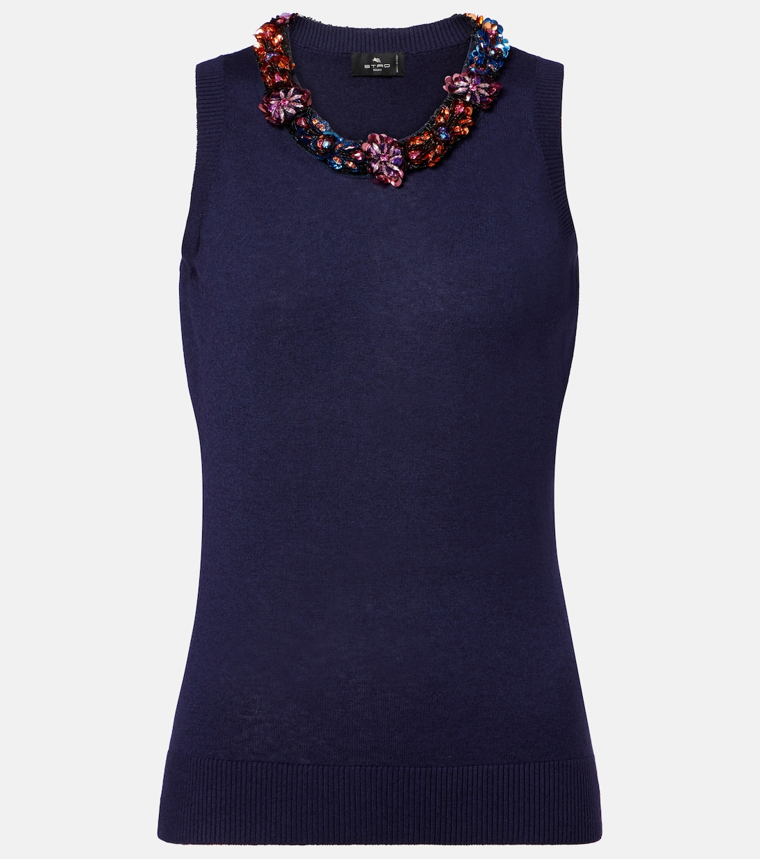 Embellished silk and cashmere top | Etro