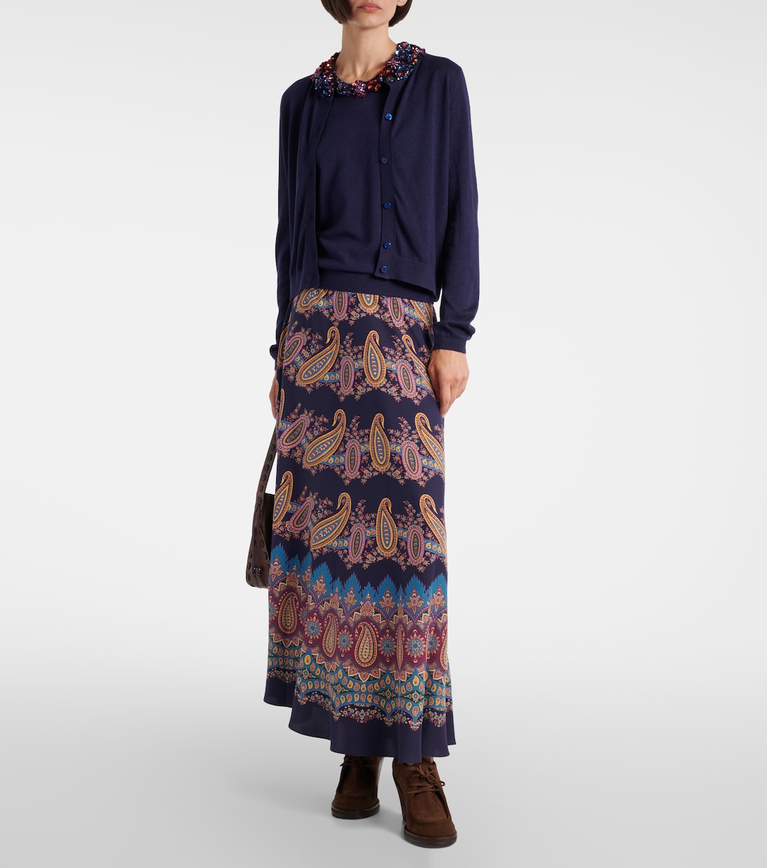 Embellished silk and cashmere top | Etro