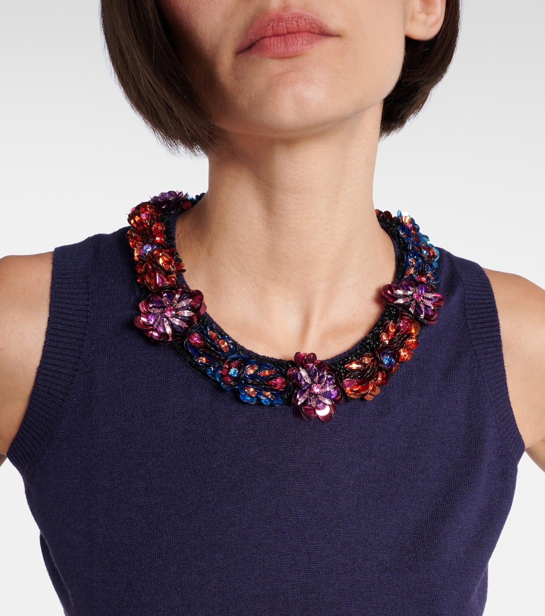 Embellished silk and cashmere top | Etro
