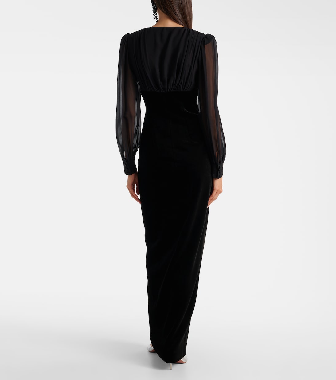 Velvet and georgette gown | Alessandra Rich