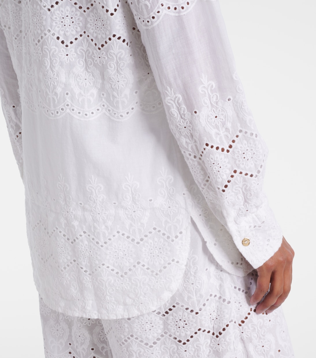 Camicia Orla in sangallo di cotone | Melissa Odabash