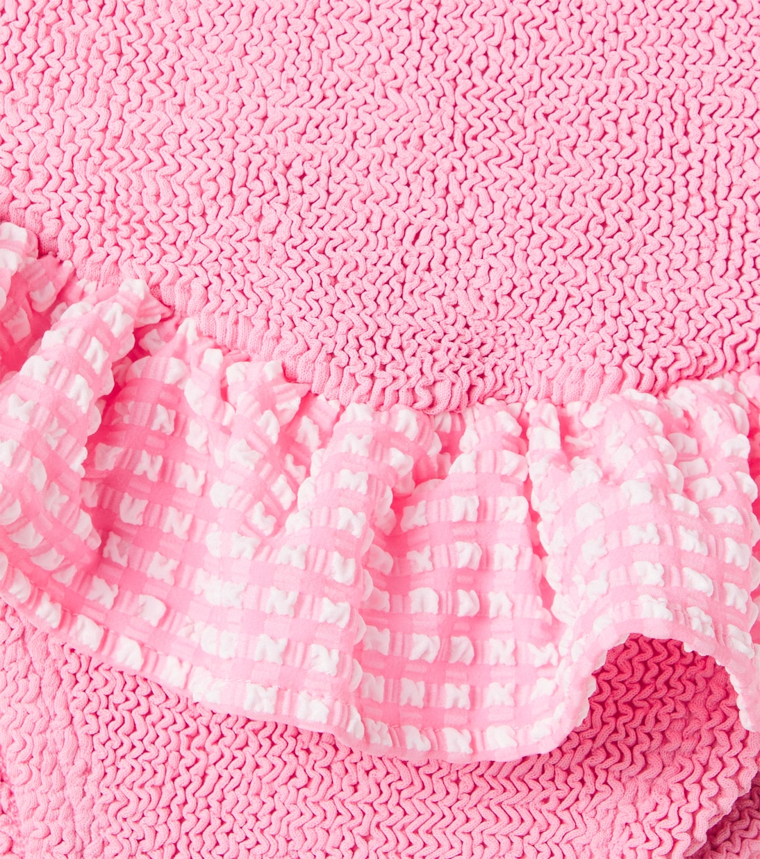 Denise gingham ruffled swimsuit | Hunza G Kids