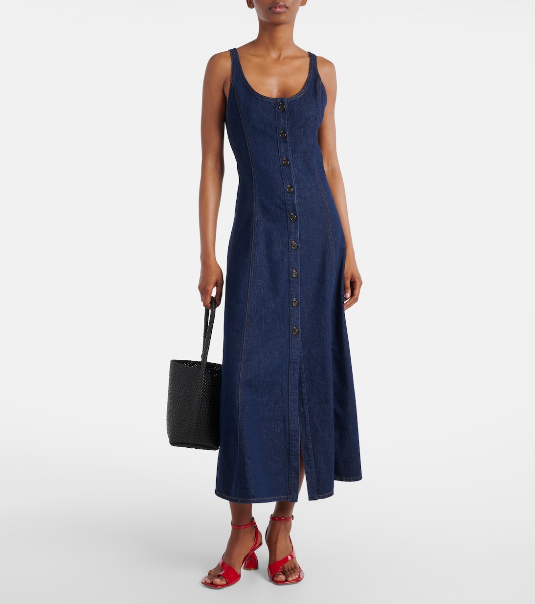 X Argent Farrow – Robe midi en jean | Citizens of Humanity