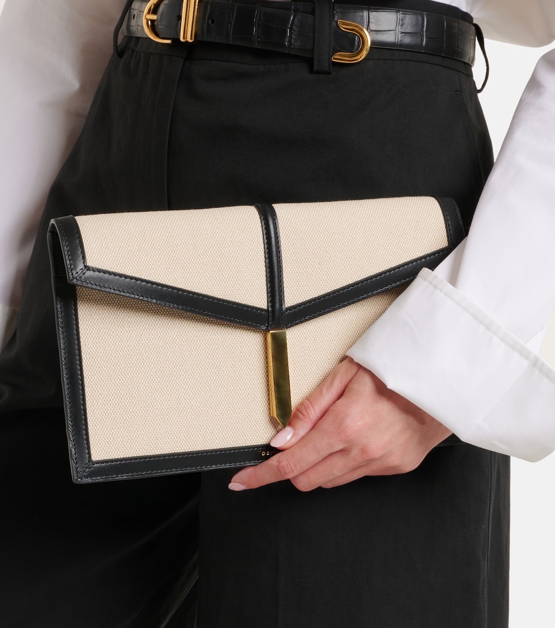 Pochette Tokyo en toile et cuir | DeMellier